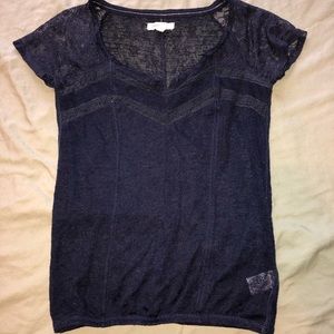 Black Sheer Aeropostale Top Size Size S/P